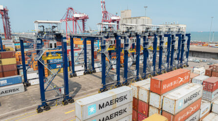 CONGO TERMINAL SE RENFORCE AVEC SEPT NOUVEAUX PORTIQUES DE PARC
