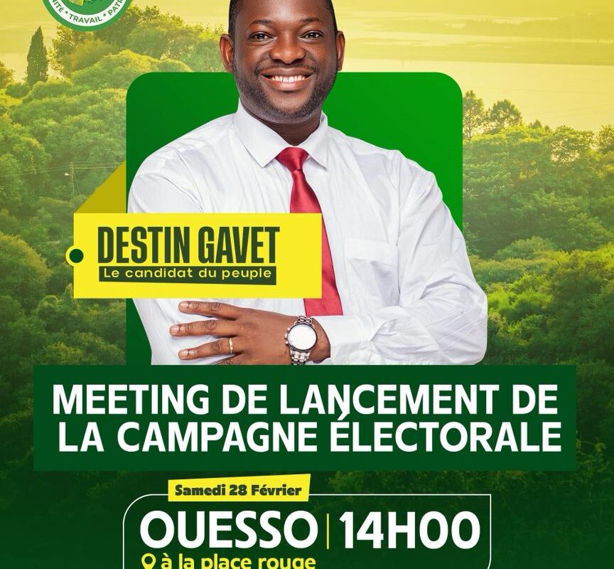 À OUESSO, GAVET ELONGO LANCE SA CAMPAGNE SOUS LE SIGNE DU RENOUVEAU