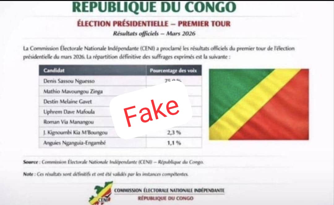 PRÉSIDENTIELLE : UN FAUX VISUEL DE RÉSULTATS CIRCULE