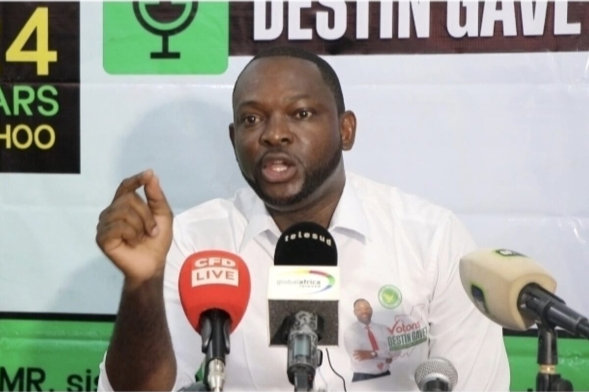 PRÉSIDENTIELLE : DESTIN GAVET REJETTE LES RÉSULTATS ET APPELLE À UN DIALOGUE NATIONAL